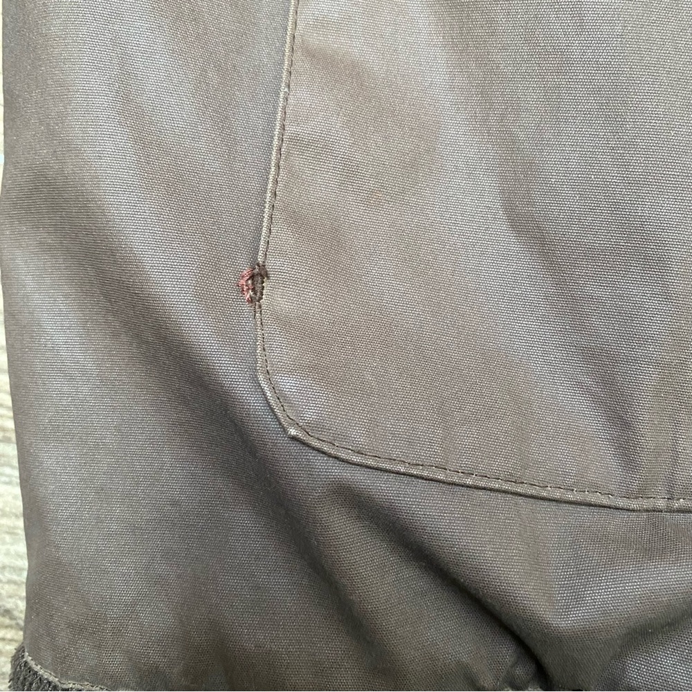 Orvis Waxed Cotton Fleece Collar Brown Bomber Large - Picture 13 of 16